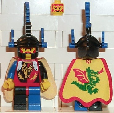 Lego, Minifigure, Castle, Dragon Knights, Dragon Knights - Dragon Master, Blue Plumes, Dragon Cape, cas236