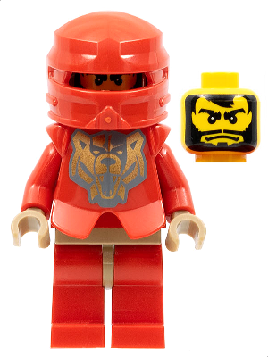 Lego Minifigure, Castle, Knights Kingdom II, Santis with Gold Pattern Armor, Dark Tan Hands, cas267