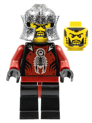 Lego Minifigure, Castle, Kingdoms, Shadow Knight, Speckle Black-Silver Helmet, cas273