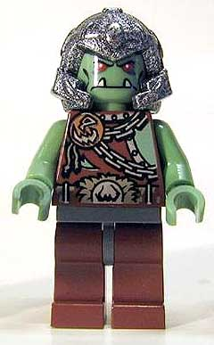 Lego Minifigure, Castle, Kingdoms, Fantasy Era, Troll Warrior 3, cas368
