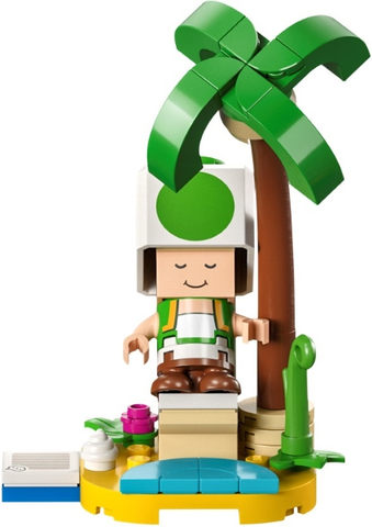 Lego, Set, Opened, Super Mario, Series 6, Green Toad, char06-2