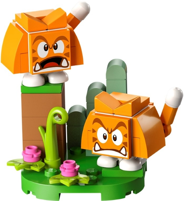 Lego, Set, Opened, Super Mario, Series 6, Cat Goombas, char06-8