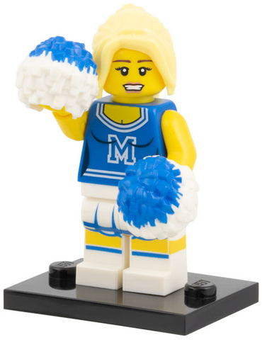 Lego, Minifigure, Collectable, Series 1, Cheerleader, 2011, COL01-2
