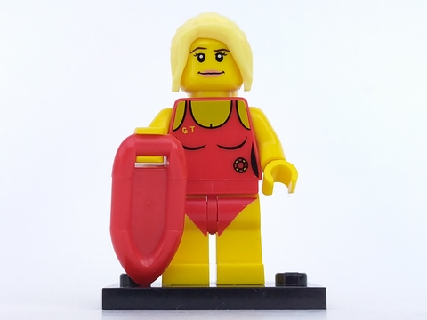 Lego, Minifigure, Collectible, Series 2, Lifeguard, COL02-8