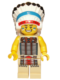 Lego, Minifigure, Collectible Series 3, Tribal Chief, COL034