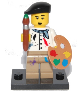 Lego, Minifigure, Collectible Blind, Series 4, Artist, COL04-14