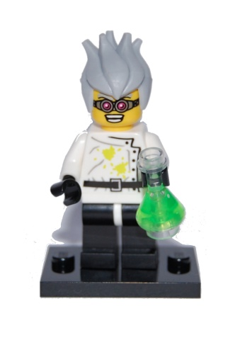 Lego, Minifigure, Collectible Blind, Series 4, Crazy Scientist, COL04-16