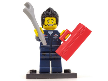 Lego, Minifigure, Collectible, Series 6, Mechanic, COL06-15
