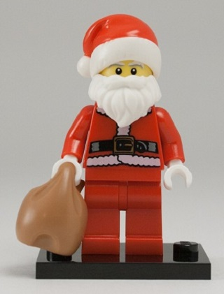 Lego, Minifigure, Collectible, Series 8, Santa, COL08-10