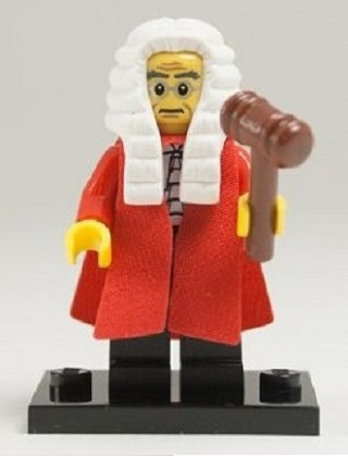 Lego, Minifigure, Collectible Blind, Series 9, Judge, col09-10