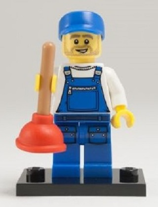 Lego, Minifigure, Collectible Blind, Series 9, Plumber, col09-9