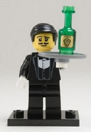 Lego, Minifigure, Collectible Blind, Series 9, Waiter, col09-1