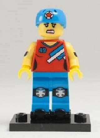 Lego, Minifigure, Collectible Blind, Series 9, Roller Derby Girl, col09-8