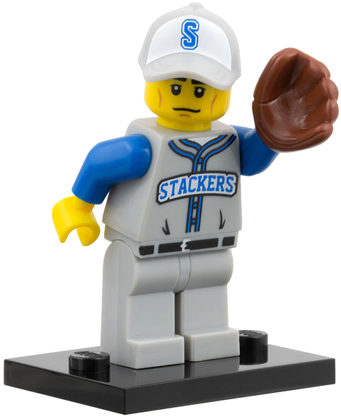 Lego, Minifigure, Collectible Series 10, Baseball Fielder, COL10-13