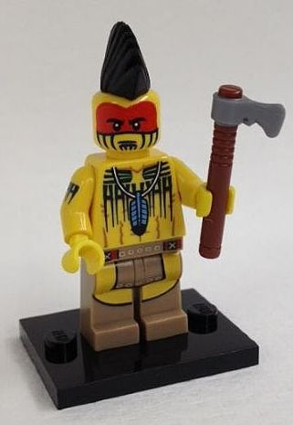 Lego, Minifigure,  Collectible Series 10, Tomahawk Warrior, COL10-5