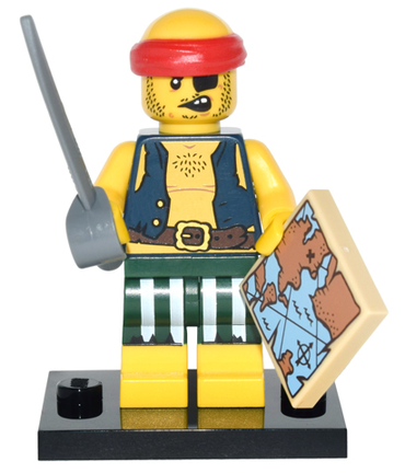 Lego, Minifigure, Collectible Series 16, Scallywag Pirate, COL16-9