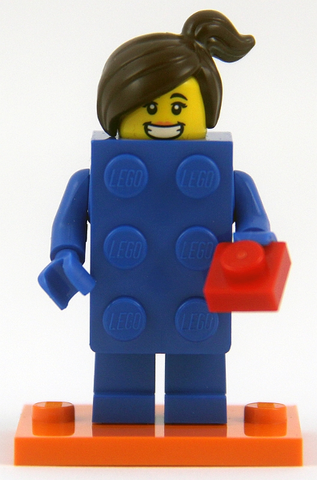 Lego, Minifigure, Collectible, Series 18, Brick Suit Girl, COL18-3