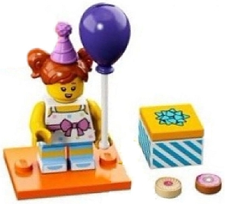 Lego, Minifigure, Collectible, Series 18, Birthday Party Girl, COL18-6
