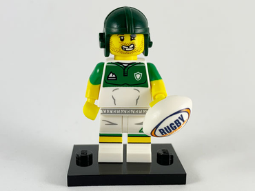 Lego, Minifigure, Collectible, Series 19, Rugby Player, COL19-13