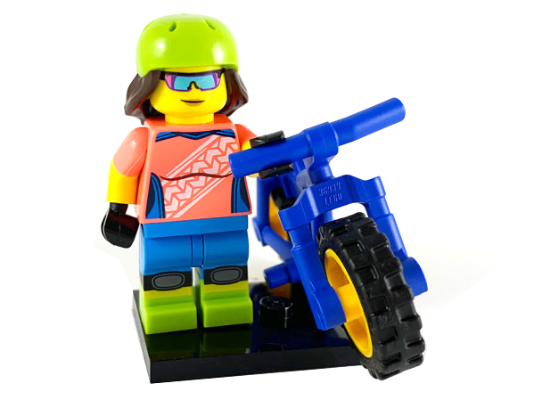 Lego, Minifigure, Collectible, Series 19, Mountain Biker, col19-16