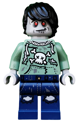 Lego, Minifigure, Holiday, Halloween, Zombie Skateboarder, col227