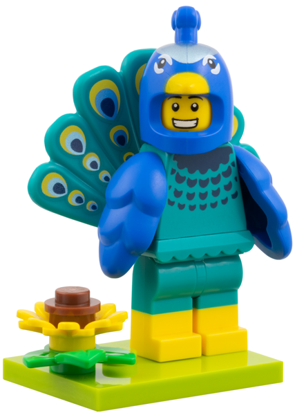 Lego, Minifigure, Collectible, Series 28, Peacock Costume Fan, COL28-1