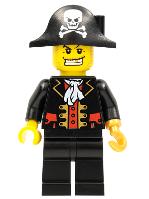 Lego, Minifigure, Collectible Series, Pirate Captain, Black Vest, col281