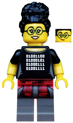 Lego, Minifigure, Open, Collectible Blind, Series 19, Minifigure only, Programmer, COL19-5, COL345