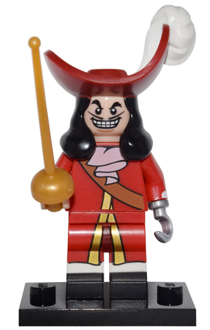 Lego, Minifigure, Collectible, Disney, Series 1, Captain Hook, COLDIS-16