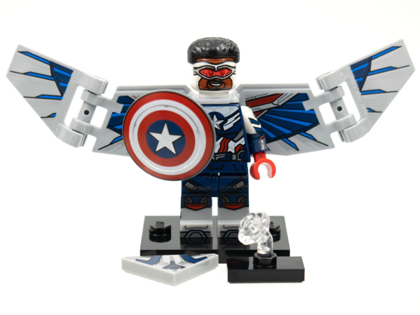 Lego, Minifigure, Collectible Blind, Captain America, Marvel Studios, Series 1 (Complete Set with Stand and Accessories) COLMAR-5