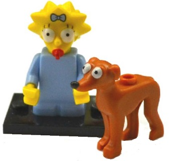 Lego, Minifigure, The Simpsons, Series 2, Maggie and Santa's Little Helper, COLSIM2-4