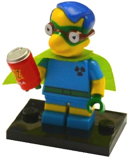 Lego, Minifigure, The Simpsons, Series 2, Fallout Boy Milhouse, COLSIM2-6