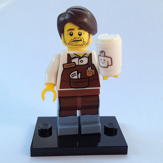 Lego, Minifigure, Collectible Blinds, The Lego Movie, Larry the Barista, COLTLM-10