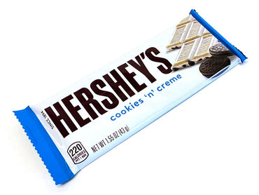 HERSHEY'S Cookies 'n' Creme Candy Bars, Full Size, 1.55 oz.,