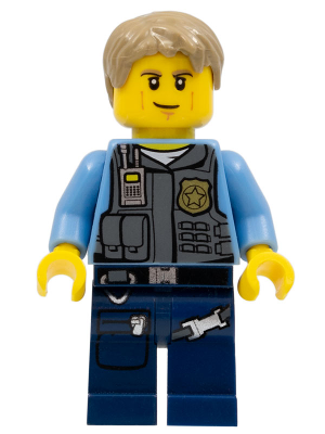 Lego, Minifigure, City, Police, Police - LEGO City Undercover Chase McCain, Dark Blue Legs, CTY0356