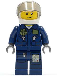 Lego, Minifigure, City, Police - LEGO City Undercover Elite Police Helicopter Pilot, CTY0359