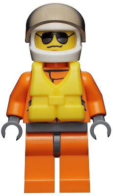 Lego, Minifigure, City, Coast Guard City - Helicopter Pilot, Life Jacket, CTY0417
