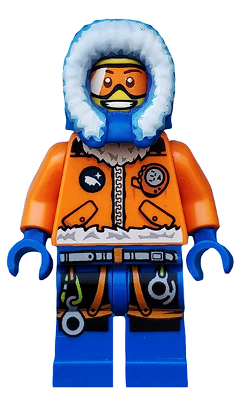 Lego, Minifigure, City, Town, Arctic Explorer, Male with Orange Goggles, CTY0492