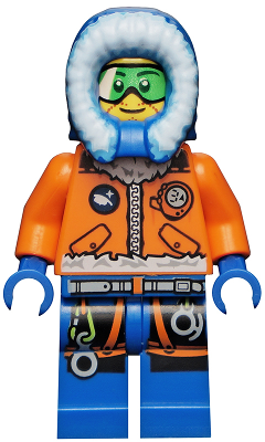 Lego, Minifigure, City, Arctic Explorer, Male with Green Goggles, CTY0493