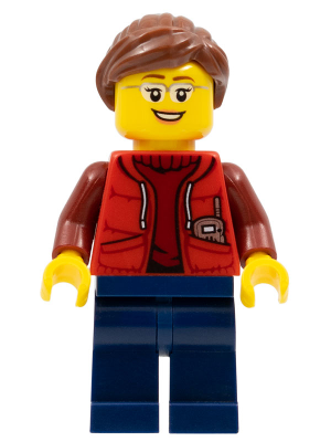 Lego, Minifigure, City, Deep Sea Submariner Female, Reddish Brown Hair, CTY0565