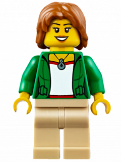 Lego, Minifigure, City, Camper Female, Tan Legs, CTY0624