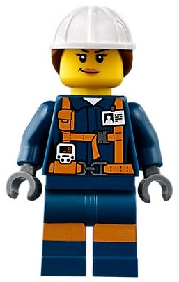 Lego, Minifigure, City, Miner - Female Explosives Engineer, CTY0877