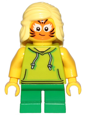 Lego, Minifigure, Town, City, Recreation, Girl, Orange Cat Face Paint, cty1014