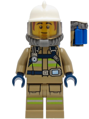 Lego, Minifigure, City, Town, Fire Fighter - Bob, CTY1253