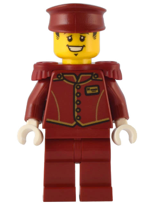 Lego, Minifigure, City, Town, Tippy Dorman - Dark Red Uniform, CTY1505