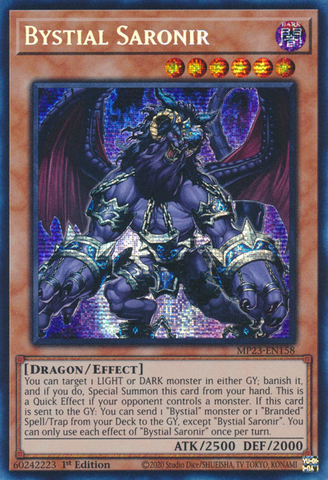 Bystial Saronir [MP23-EN158] Prismatic Secret Rare