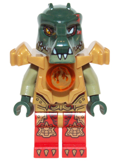 Lego, Minifigure, Dimensions, Cragger - Fire Chi, Heavy Armor, Pearl Gold Torso, DIM013