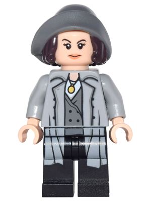 Lego, Minifigure, Dimensions, Tina Goldstein - Light Bluish Gray Trench Coat, Hair with Hat, DIM029