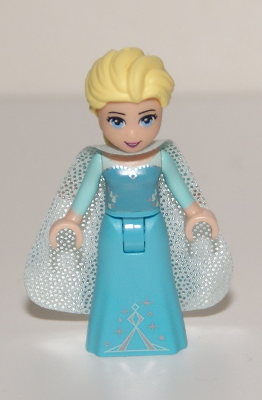 Lego, Minifigure, Disney, Frozen, Elsa, Sparkly Light Aqua Cape, DP035