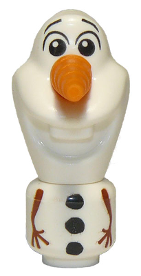 lego, Minifigure, Disney, Disney Princess, Olaf - Micro Doll, White Mouth, DP086